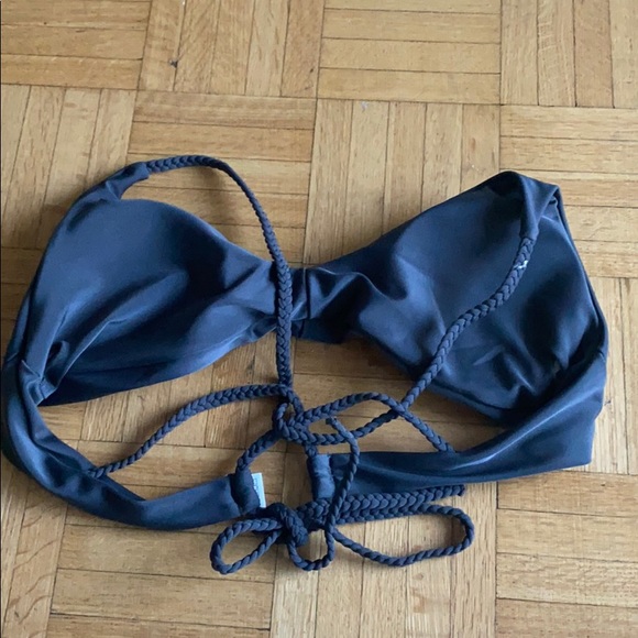 Grey Cross Back Bikini Top - Picture 2 of 2